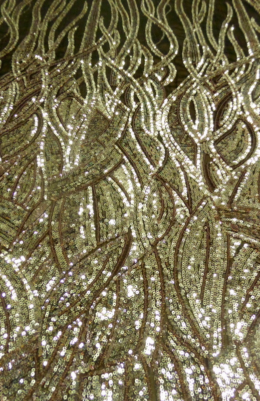 4.Black-Dark Gold Flame Sequins